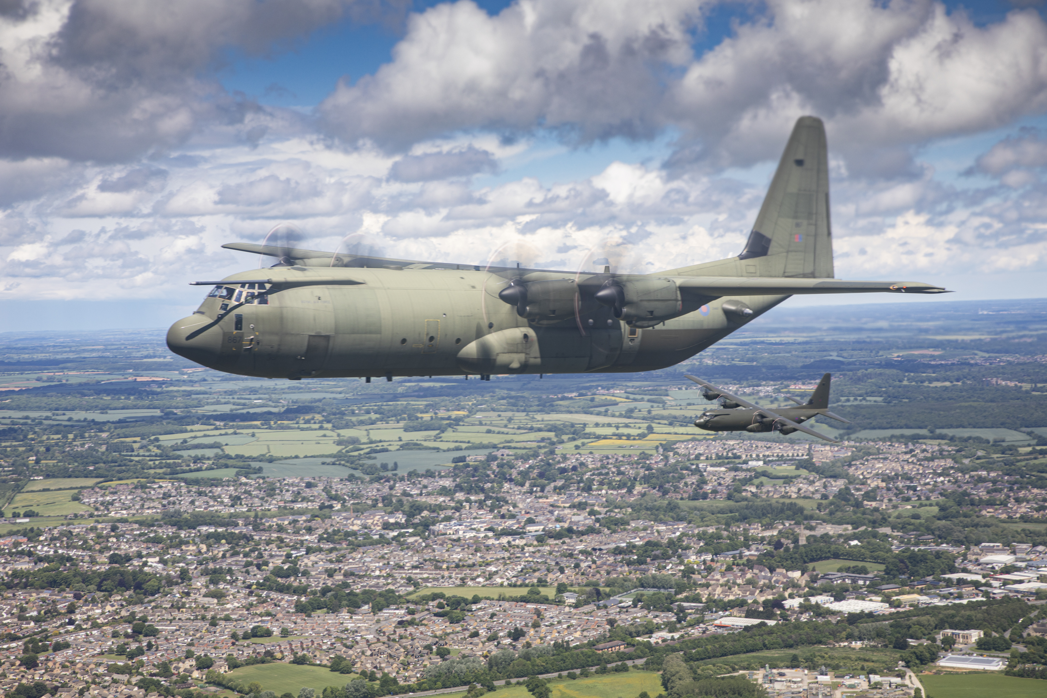Aircraft in flight.